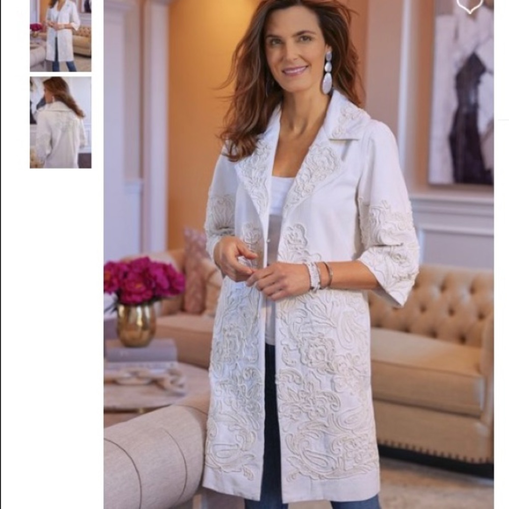 White linen jacket